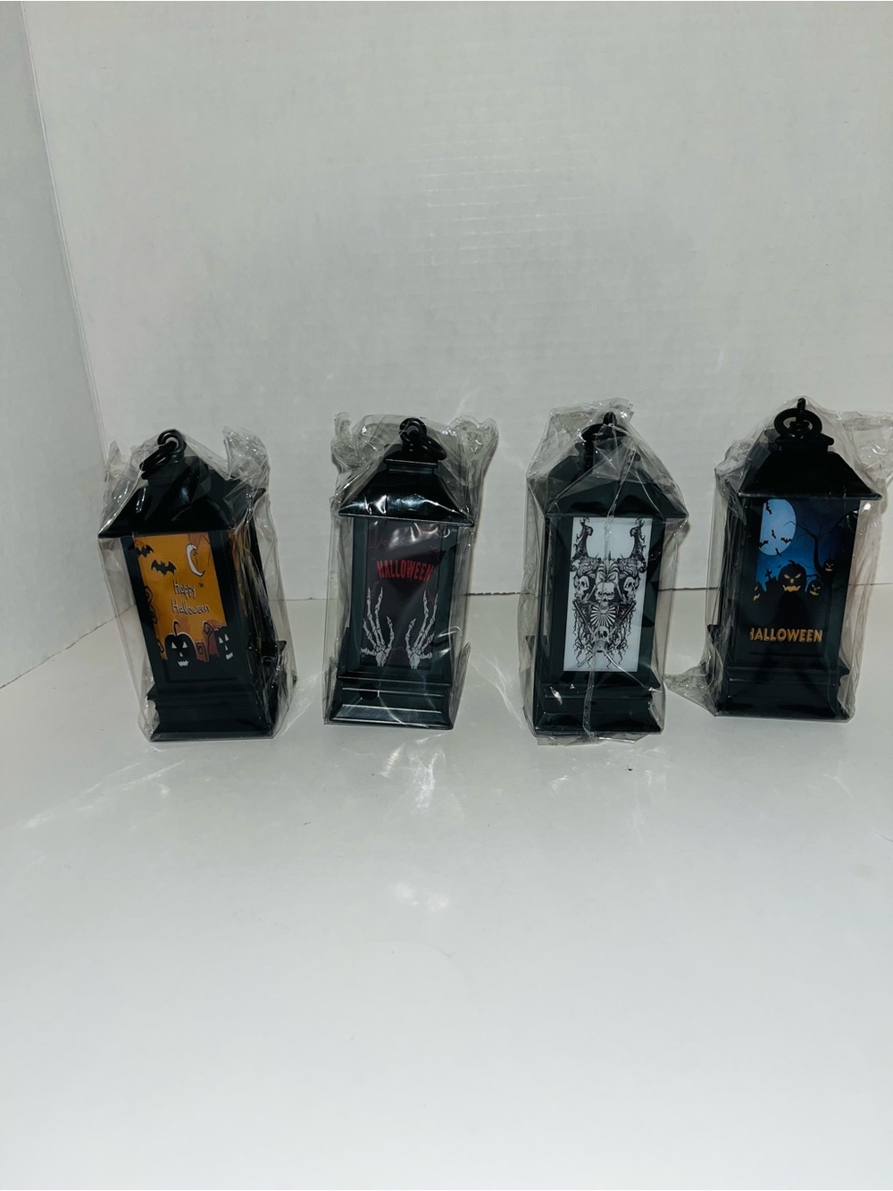 Rovita LED Halloween Lantern Lights Set of 4 Each 4” Tall
